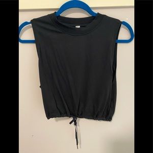 Black cropped Lululemon tank (new)